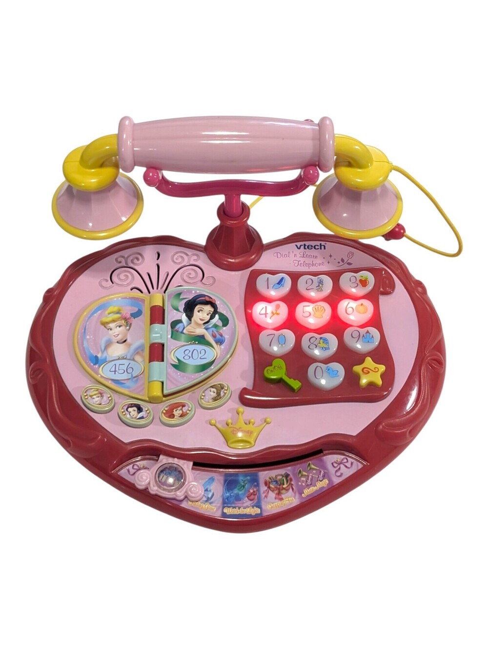 Vintage VTech Disney Princess Dial N Learn Telephone Light Toy